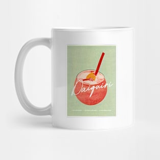 Daiquiri Retro Poster Tropic Bowl Bar Prints, Vintage Drinks, Recipe, Wall Art Mug